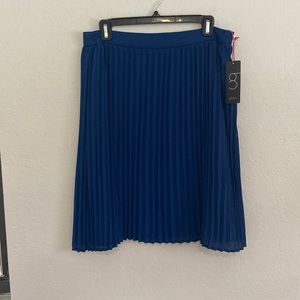 Gibson Blue Pleated Skirt